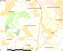 Mapa obce La Roche-Blanche