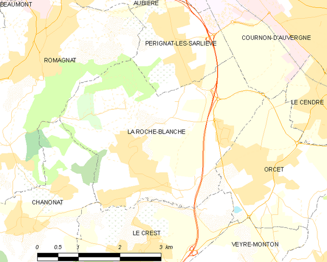 Poziția localității La Roche-Blanche