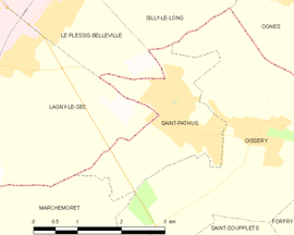 Mapa obce Saint-Pathus
