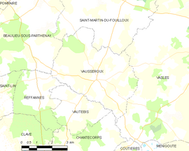 Mapa obce Vausseroux