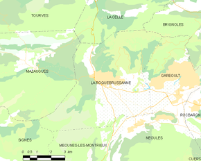 Poziția localității La Roquebrussanne