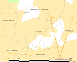 Mapa obce Groslay