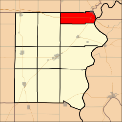 Grey Township, White County, Illinois.svg'yi vurgulayan harita