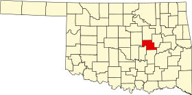 Placering af Okfuskee County (Okfuskee County)