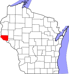 Map of Wisconsin highlighting Pierce County.svg