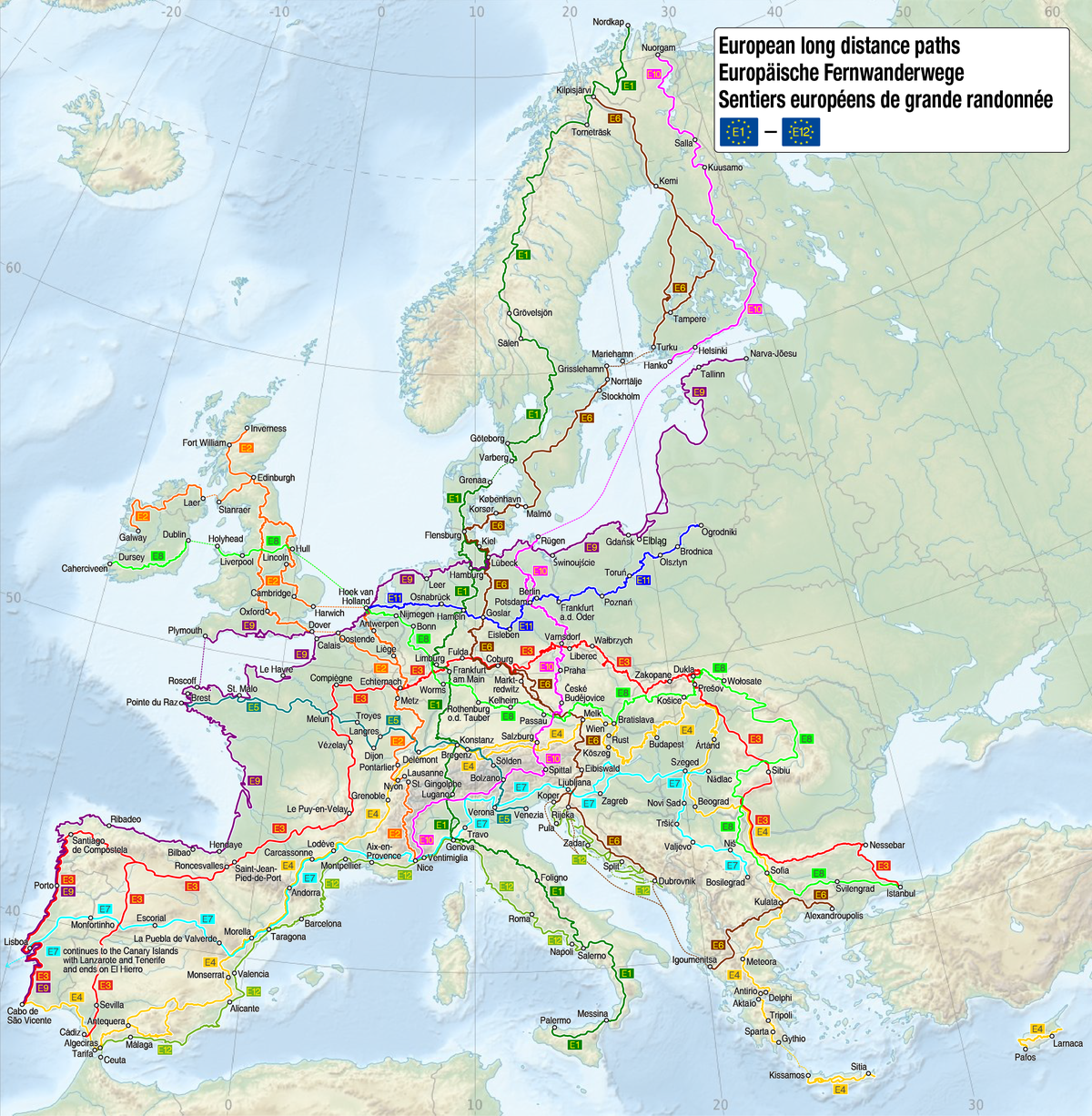 mačkovec karta Evropske pešpoti   Wikipedija, prosta enciklopedija mačkovec karta