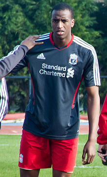 Former Liverpool forward Michael Ngoo joined Tirana in 2017 Michael Ngoo.jpg