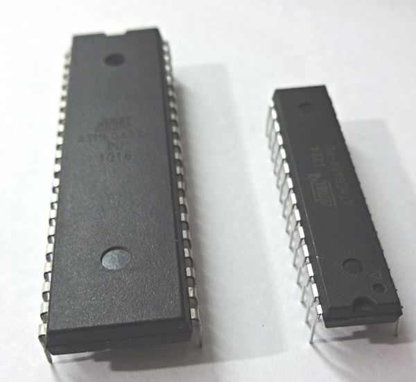 Two ATmega microcontrollers