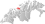 Loppa markert med rødt på fylkeskartet