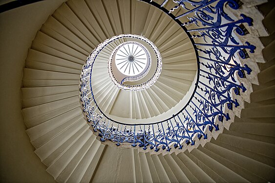 The tulip staircase at The Queen’s House, National Maritime Museum.