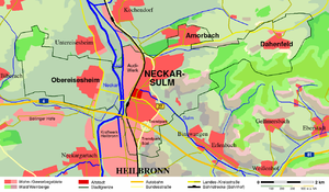 Lageplan der Stadtteile