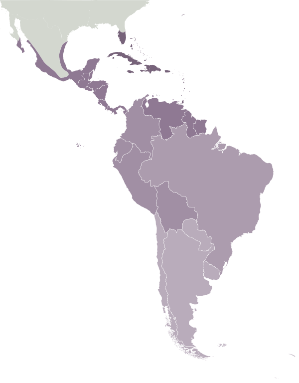 The Neotropical realm and its subdivisions
