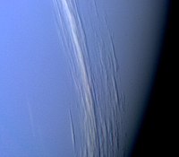 Cirrus clouds imaged above gaseous Neptune