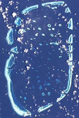 Landsat-bild över Dhaalu atoll