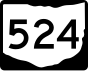 State Route 524 маркер