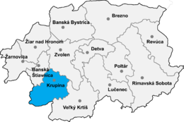 Distret de Krupina - Localizazion