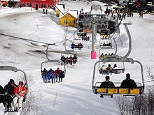 A view of the ski lifts