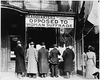 <span class="mw-page-title-main">National Association Opposed to Woman Suffrage</span> Former US political organization