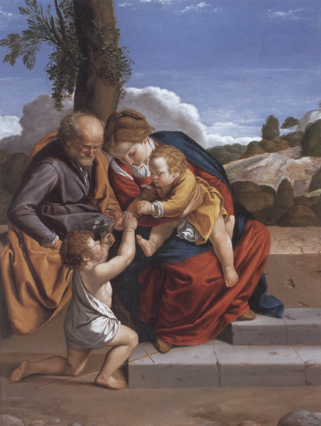 File:Orazio Gentileschi - The Holy Family with the Infant Saint John the Baptist.png