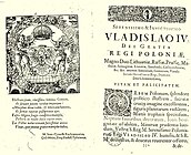«Orbis Poloni» відкривається вдячним вітанням до польського короля Владислава IV Вази