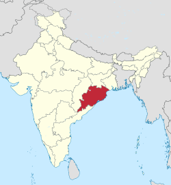 Orissa i India (hevdet og bestridt klekket) .svg