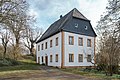 Parsonage (parsonage, parsonage barn and access bridge over the Göselbach and pair of linden trees)