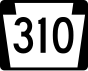 Pennsylvania Route 310 işaretçisi