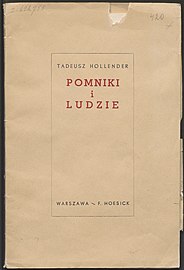 Tadeusz Hollender Ludzie i pomniki