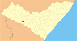 Localização de Palestina em Alagoas