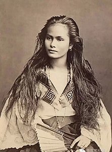 Женщина-метиса де сангли на фотографии Франсиско Ван Кампа, ок. 1875 г.