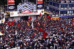 Podium celebration after the Italian Grand Prix Podium GP de Monza 1995.jpg