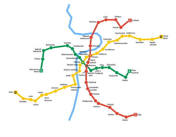 English map prague metro Prague Metro