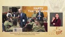 File:President Biden and The First Lady Celebrate Friendsgiving with Service Members & Military Families.webm