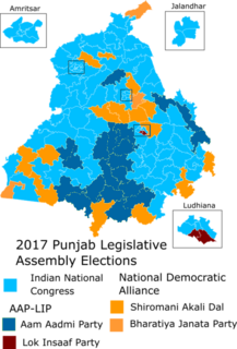 2017 Punjab Legislative Assembly election Elections for the 15th Legislative Assembly of Punjab (India)