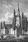 Die Kirche von Rüben um 1840