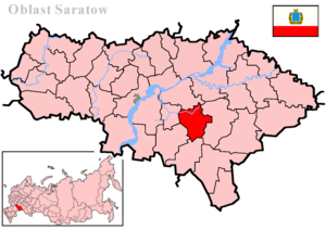 Distrito Fedorovsky en el mapa