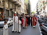 Processó de Rams a la parròquia de Santa Agnès