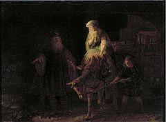 Rembrandt—The Departure of the Shunammite Woman, c. 1640