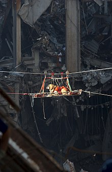 Riley at the World Trade Center, post 9-11-2001 attack. Rescue dog.jpg