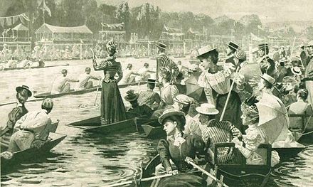 Rowing, by Lucien Davis, 1898.