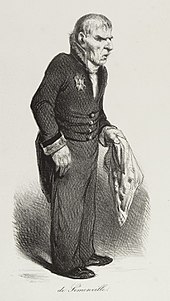 Lithographie von Honoré Daumier, die Sémonville in der Uniform eines großen Referendums darstellt, dicht gepackt, leicht gewölbt