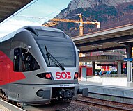 Een Flirt van de SOB als S4 in Sargans