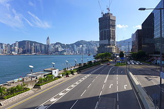 Salisbury Road, Hong Kong Road in Tsim Sha Tsui, Hong Kong