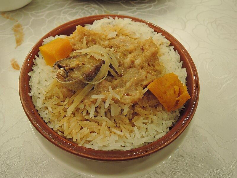 File:Salted fish minced pork steamed rice.jpg