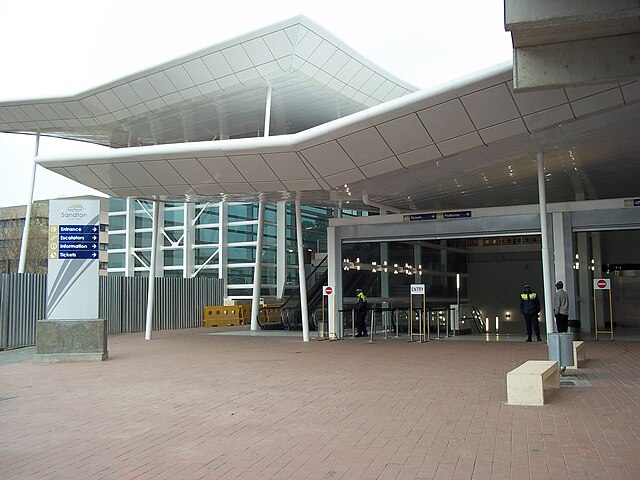 Sandton Gautrain Station in August 2010