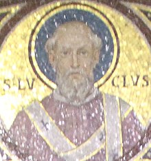 Santa Cecilia of Rome (Crypt) - Mosaic of Pope St. Lucius I.JPG