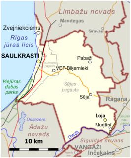 Kaart van Gemeente SaulkrastiSaulkrastu novads