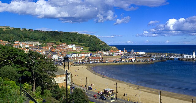 Image: Scarborough, North Yorkshire. Panorama (1 of 2). By Thomas Tolkien (7983655650)