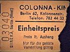 Entrance ticket to the Colonna