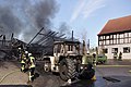 * Nomination firefighting in Hesse, burned barn and tractor --Verum 13:39, 25 February 2019 (UTC) * Promotion Please check the verticals. --Ermell 20:11, 25 February 2019 (UTC) New version. --Verum 23:05, 25 February 2019 (UTC)  Support Good quality. --Ermell 07:43, 2 March 2019 (UTC)